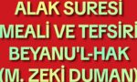 Alak suresi meal ve tefsiri