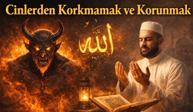 Cinlerden korkmamak için onların da Allah’ın yarattığı ve ilahî sınırlar içinde hareket eden varlıklar olduğunu bilmek gerekir; korunmanın yolu ise hurafelere değil, sahih inanca, dua ve Allah’a sığınmaya dayanır.