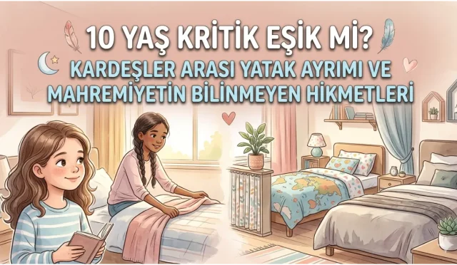 İslam pedagojisinin en sarsıcı ve koruyucu kurallarından biri olan "yatak ayrımı" neden 10 yaşında başlar? Kardeş sevgisinin ötesinde, çocukların manevi dünyasını bir zırh gibi koruyan mahremiyet ölçülerini hiç bu gözle okudunuz mu?