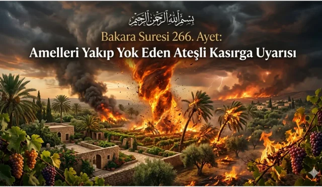 Bakara Suresi 266. Ayet: Amelleri Yakıp Yok Eden Ateşli Kasırga Uyarısı