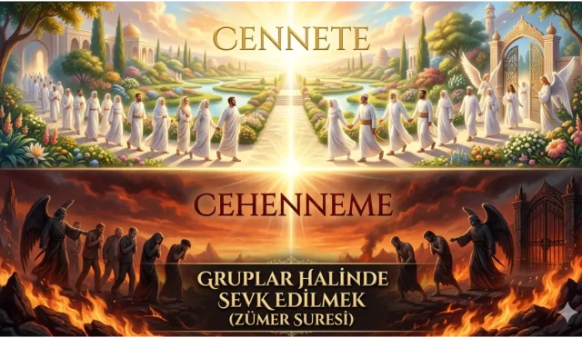 Cennete ve Cehenneme Gruplar Halinde Sevk Edilmek (Zümer Suresi)