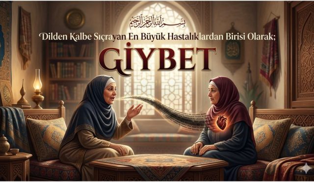 Gıybet, sadece sözle işlenen bir günah değil, kalbe de sirayet eden tehlikeli bir hastalıktır. Kur’an ve Hadisler, dilin bu büyük afetine karşı Müslümanı uyarır. İmam Gazali ve Sadi Şirazi gibi İslam büyükleri, gıybetten korunmanın yolunu dil ve kalbe hakimiyet olarak gösterir.