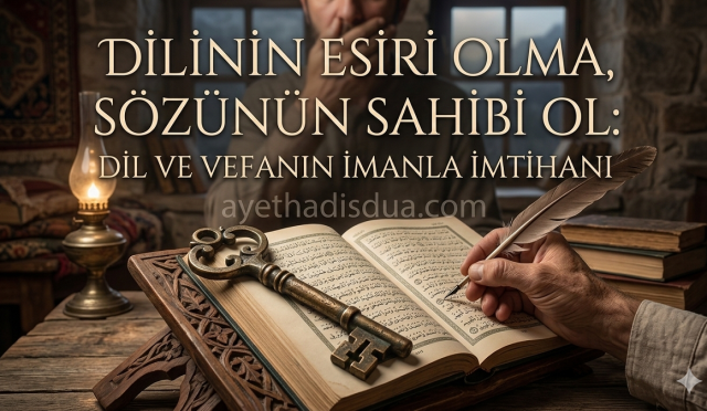 Dil, insana verilen en büyük nimetlerden biri olduğu kadar en tehlikeli araçtır. Söz vermek kolaydır, sözünde durmak zordur; sır saklamak ise imanın bir göstergesidir. Bu makalede modern insanın dil ve söz üzerindeki imtihanı, dilin afetleri ve vefa ile iman arasındaki bağ ele alınıyor.