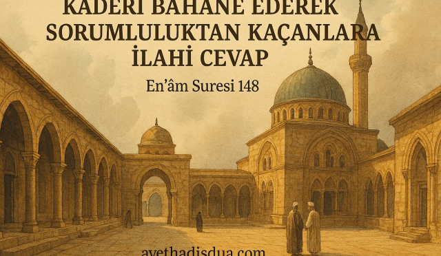 En'am Suresi 148. ayet, şirki ve uydurulan haramları Allah’ın dilemesine bağlayarak sorumluluktan kaçmaya çalışan müşrik zihniyetini reddeder; insanın irade ve imtihan gerçeğini açık biçimde ortaya koyar.