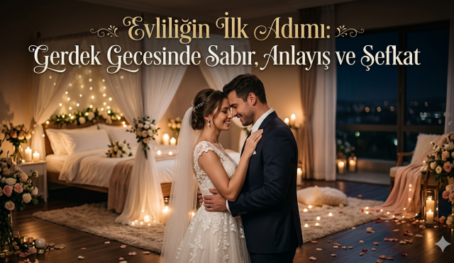 gerdek gecesinde kadının yaşadığı çekince ve korkuları anlamak, sabır göstermek ve şefkatle yaklaşmak