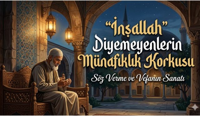 Söz vermek kolaydır, sözünde durmak zordur. Peygamberimizin öğrettiği “inşallah” inceliği, sözün tevazu, teslimiyet ve imanla verilmesini sağlar. Bu makalede söz verme adabı, niyetin önemi ve modern insanın söz imtihanı ele alınıyor.