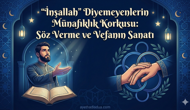 Söz vermek kolaydır, sözünde durmak zordur. Peygamberimizin öğrettiği “inşallah” inceliği, sözün tevazu, teslimiyet ve imanla verilmesini sağlar. Bu makalede söz verme adabı, niyetin önemi ve modern insanın söz imtihanı ele alınıyor.