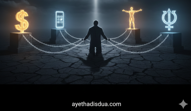 İnsan hayatının merkezine neyi koyuyor, uğruna neyi feda ediyorsa aslında ona kulluk eder. Kur'an-ı Kerim, kalbin bağlandığı şeyin insanı şekillendirdiğini bildirir; çünkü kutsallaştırılan her değer zamanla iradeyi yöneten bir otoriteye dönüşür.