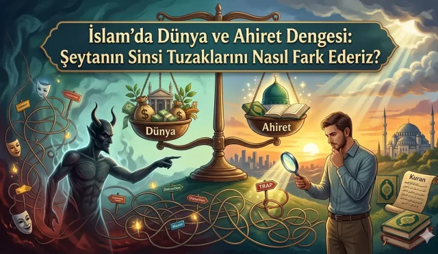 İslam ne tamamen dünyevileşmeyi ne de hayatın sorumluluklarından kaçmayı emreder. Şeytanın insanı saptırmak için kullandığı iki büyük uç noktayı inceliyoruz: Servet esareti ve ruhbanlık yanılgısı. Helal kazancın kutsallığı ile kalbi Allah’a bağlamanın incelikleri nelerdir?