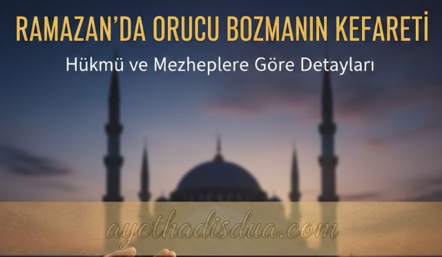 Kefaret, Ramazan ayında kasten bozulan orucun telafisi için yerine getirilen ağır bir ibadettir. İki kameri ay aralıksız oruç tutmak veya buna gücü yetmeyenler için altmış fakiri doyurmak suretiyle eda edilir. Bu yazıda kefaretin tanımı, uygulanışı ve ilgili fıkhî hükümler ele alınmaktadır.