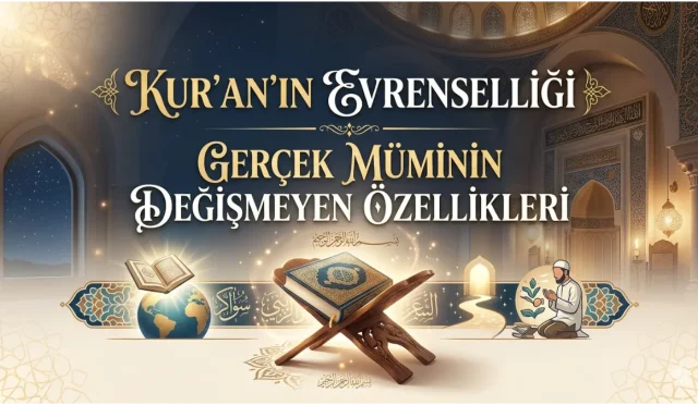 Kur’an, indirildiği döneme hitap eden bir kitap olmakla birlikte mesajı bakımından evrenseldir. Gerçek mümin ise şartlar ne olursa olsun Rabbine sadık kalan, dünyayı ibretle okuyup ahireti unutmayan kimsedir.