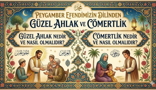 Hz. Muhammed (s.a.v), dinin özünü “güzel ahlak” olarak tanımlar ve İslam’ı cömertlik ile süslemeyi öğütler. Kur’an ve hadisler, Peygamberimizin ahlakını örnek göstererek insanları affetmeye, marufu emretmeye ve kötü davranışlardan kaçınmaya davet eder.