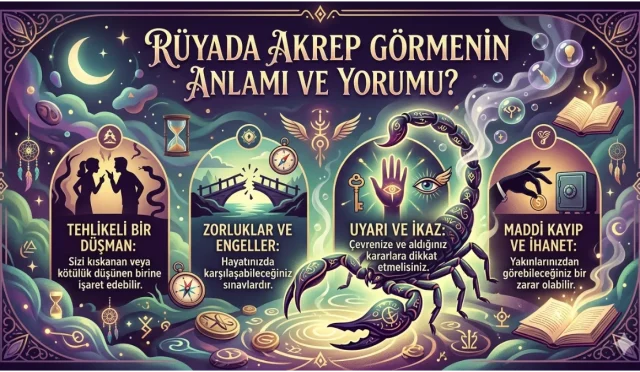 Rüyada akrep görmek, klasik tabirlerde düşmanlık ve gıybetle ilişkilendirilse de İslam alimlerinin derinlikli yorumlarında bu sembol, çoğu zaman kalpteki zehirli duygulara, su-i zanna ve nefsin arızalarına karşı bir uyarı niteliği taşır. Bu rüya, korkutmak için değil; içsel bir muhasebeye davet etmek için görülebilir.