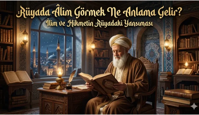 Rüyada âlim görmek; ilim, hikmet ve manevî rehberlik anlamına gelir. Bu rüya çoğu zaman kişinin hayatında bir bilinçlenme sürecine gireceğine ve doğru yolu arayışında önemli bir adım atacağına işaret eder.