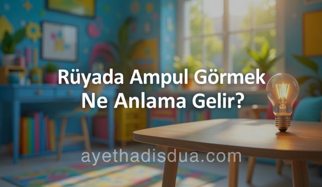 Rüyada ampul görmek; mutluluğa, sevince ve zihinsel aydınlanmaya işaret eder. Özellikle yanan ve parlak ampul, hayırlı gelişmelerin habercisi kabul edilir.