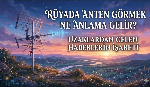 Rüyada anten görmek çoğu zaman uzaktan gelecek bir habere, beklenen bir gelişmeye veya sürpriz bir karşılaşmaya işaret eder. Bu rüya bazen sevindirici haberleri, bazen de beklenmedik durumları simgeler.