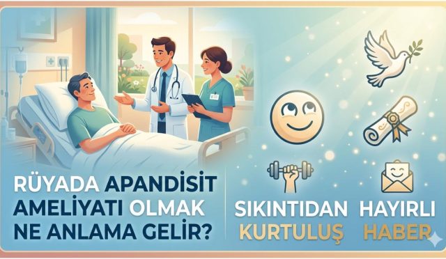 Rüyada apandisit ameliyatı olduğunu görmek, çoğu zaman hayatınızda yaşanan bir sıkıntının sona ermesine, aile içinde yaşanacak önemli gelişmelere ve hayırlı bir evlilik haberine işaret eder.