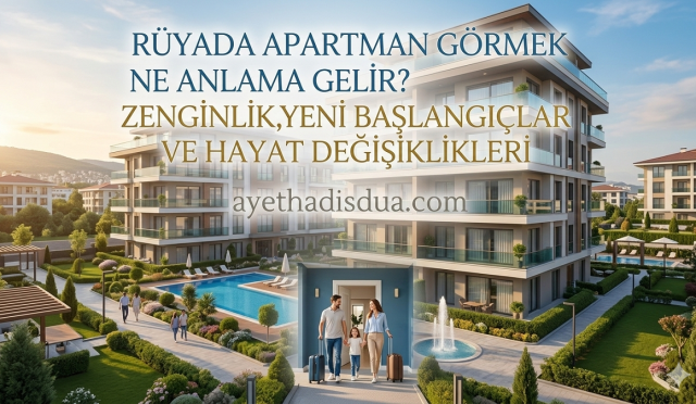 Rüyada apartman görmek genellikle zenginlik, ferahlık ve hayatınızda yaşanacak önemli değişimlerin işareti olarak yorumlanır. Bu rüya bazen yeni bir eve taşınmayı, bazen de aile içinde gerçekleşecek evlilik gibi hayırlı gelişmeleri simgeler.