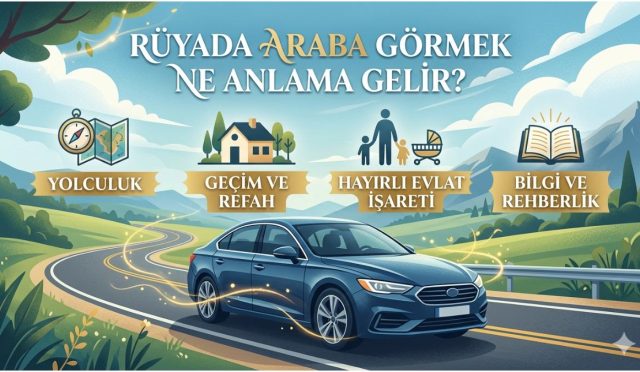 Rüyada araba görmek, kişinin hayatını sürdürmek için aldığı tedbirleri, geçim mücadelesini ve bazen de yolculuğu simgeler. Bu rüya aynı zamanda hayırlı evlat ve yeni başlangıçların habercisi olarak da yorumlanır.