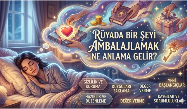 Rüyada ambalajlama, gizlilik ve değer.