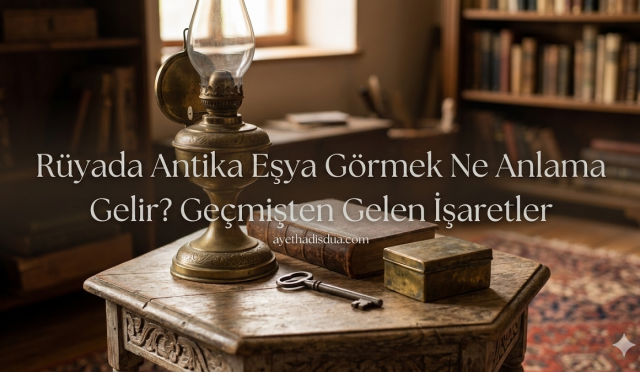 Rüyada antika eşya görmek, çoğu zaman geçmişle ilgili düşünceleri, hayat tecrübelerini ve yaşanan bir sıkıntıdan sonra gelen huzuru simgeler. Bu rüya, sabırdan sonra elde edilen içsel rahatlamaya işaret eder.