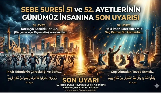 Sebe Suresi 51 ve 52. Ayetlerinin Günümüz İnsanına Son Uyarısı