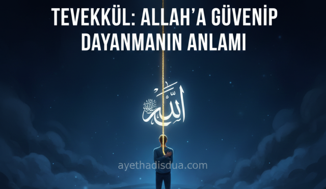 Tevekkül, kulun gerekli gayreti gösterdikten sonra sonucu Allah’a bırakmasıdır. Bu bilinç, kalbe huzur verir; korku ve endişeyi azaltır, insanı teslimiyetle güçlendirir.