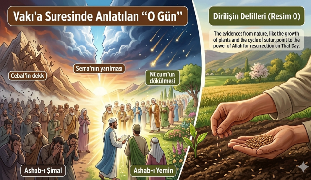 Vakı’a gerçekleştiğinde saklanacak yer var mı? Yerin sarsıldığı, dağların toz olduğu o anın anatomisi. Vakı’a Suresi ışığında mahşerdeki üç grup: Ashab-ı Yemin, Ashab-ı Şimal ve Sabikun. "İstikamet" ehli için korkunun bittiği o büyük hesap üzerine derin tefekkür.