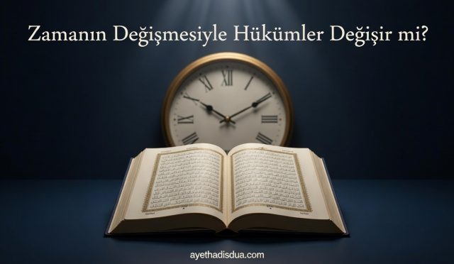 Fıkıh ve usûl literatüründe yer alan “Zamanın değişmesiyle hükümler değişir” kaidesi, İslam’ın sabit hükümlerinin değiştiği anlamına gelmez. Bu ifade, şartlara bağlı ictihadî hükümlerin uygulanış biçimindeki farklılaşmayı anlatır.