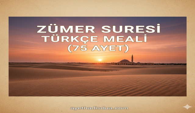 Zümer Suresi, Allah’ın birliği, kulların O’na yönelmesi ve ahiret hayatının gerçekleri üzerine yoğunlaşan bir suredir. Toplam 75 ayetten oluşan bu sure, inananları sabır ve teslimiyete, inkârcıları ise uyarılara davet eder.
