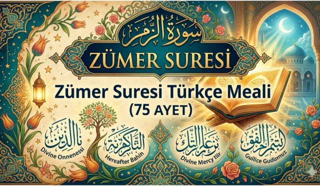 Zümer Suresi, Allah’ın birliği, kulların O’na yönelmesi ve ahiret hayatının gerçekleri üzerine yoğunlaşan bir suredir. Toplam 75 ayetten oluşan bu sure, inananları sabır ve teslimiyete, inkârcıları ise uyarılara davet eder.