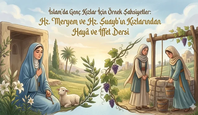 Kur’an-ı Kerim, genç kızlar için yalnızca ahlaki prensipler sunmakla kalmaz; bu değerleri bizzat yaşayan rehber şahsiyetleri de insanlığa takdim eder. Hz. Şuayb’ın (a.s) kızlarının vakur duruşundan Hz. Meryem’in (r.anha) sarsılmaz iffetine kadar; edep, hayâ ve nezaket timsali olan bu kutlu modellerin günümüz dünyasına ışık tutan hayatlarını ve Kur’an’daki eşsiz tasvirleri