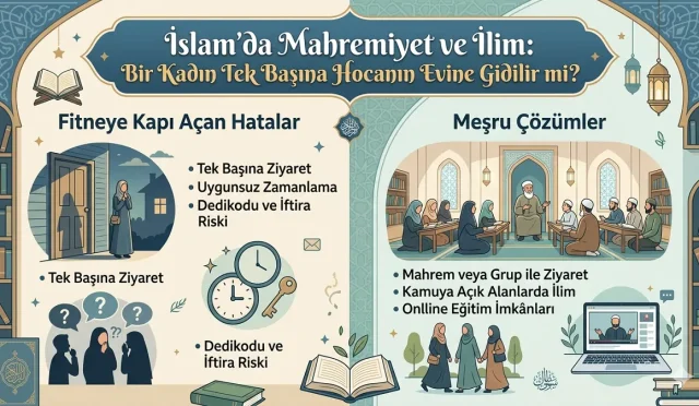 İslam’da Mahremiyet ve İlim: Bir Kadın Tek Başına Hocanın Evine Gidilir mi? Fitneye Kapı Açan Hatalar ve Meşru Çözümler