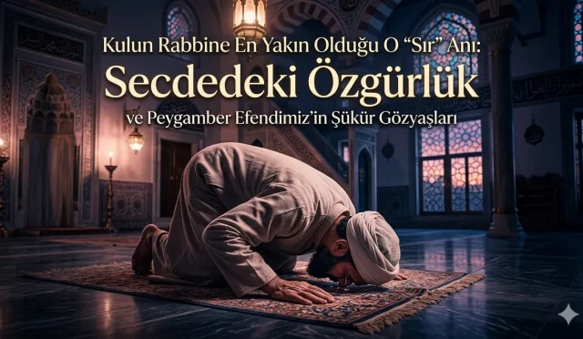 Bedenin en alçak, ruhun ise en yüce mertebeye ulaştığı o mübarek an: Secde. Peygamber Efendimiz'in (s.a.v) ayakları şişene kadar ibadet etmesinin ardındaki o 'şükür' sırrı nedir?