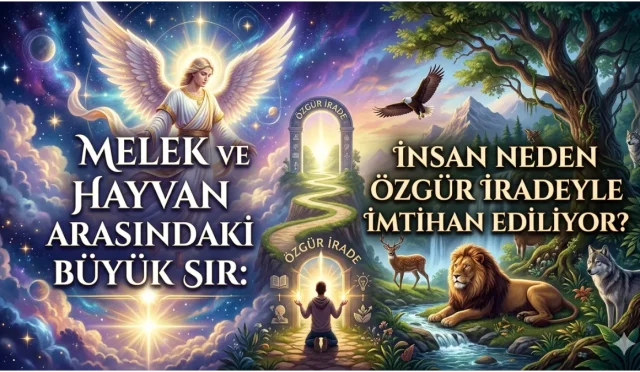 Ne melekler kadar günahsız ne de hayvanlar kadar sorumsuz... İnsanı kainatın merkezine koyan o "özgür irade" aslında bir lütuf mu yoksa ağır bir yük mü? Yükseliş ve düşüşün kapısını aralayan büyük imtihanın gizli şifreleri!