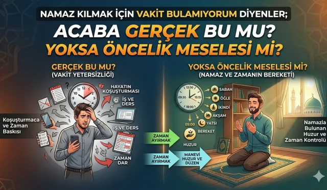 Namaz Kılmak İçin Vakit Bulamıyorum Diyenler; Acaba Gerçek bu mu? yoksa Öncelik Meselesi mi?