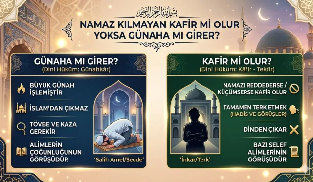Namaz, Müslüman için farz ibadetlerin başında gelir. Peki tembellik nedeniyle namazı terk eden kişi dinden çıkar mı? Günah ve ceza boyutları nelerdir?