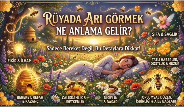 Rüyada arı görmek sadece kazanç ve bereket mi demek? Arı sokması, arı kovanı veya oğul görmenin gizli mesajları neler? Evlilikten aile saadetine en güncel rüya tabiri...