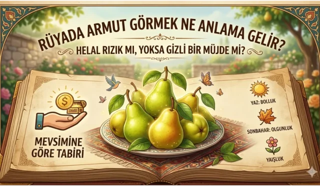 Rüyada armut görmek sadece bir rızık işareti mi? Mevsiminde görülen armudun getireceği büyük kazanç ve yeme şeklinize göre değişen o gizli hayırlı haberler...