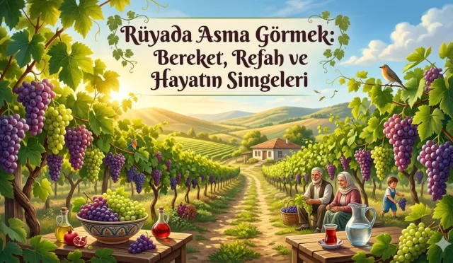 Rüyada asma görmek hayatınızdaki bereketin, şanın ve huzurlu bir refahın habercisidir. Manevi mesajlar ve günlük hayatın yansımalarıyla bu eşsiz rüyanın sırlarını keşfedin.