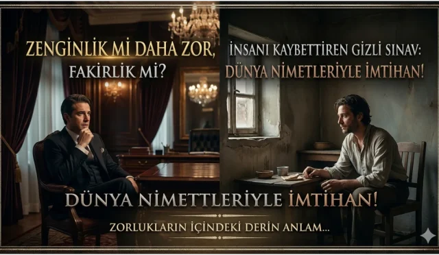 Bolluk bir ödül mü, yoksa bir tuzak mı? Zenginlik, fakirlik, hırs ve kanaat arasında kalbiniz hangi safta? Dünyayı mı yoksa ahireti mi tercih ettiğinizi gösteren o kritik işaretler...